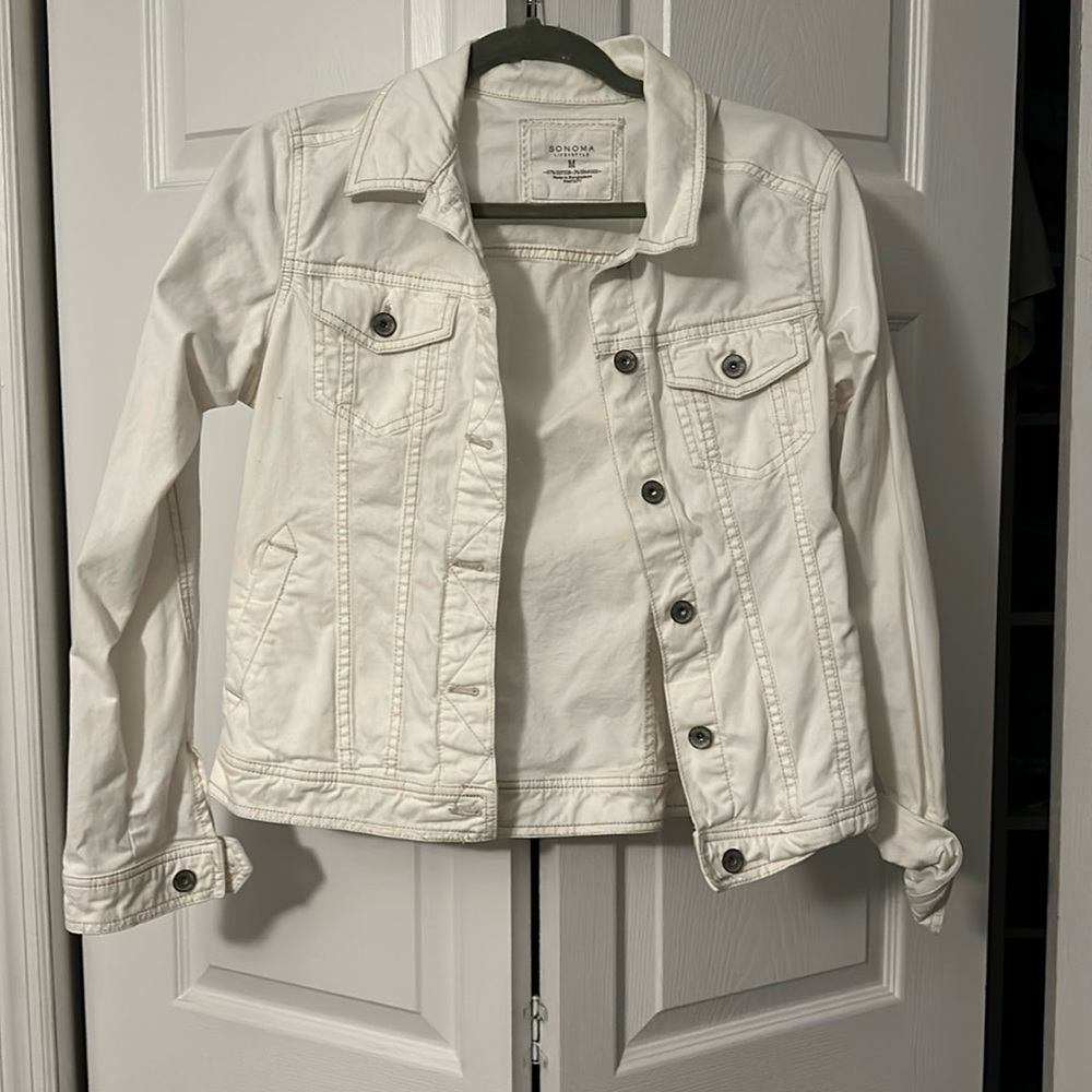 White denim style jacket